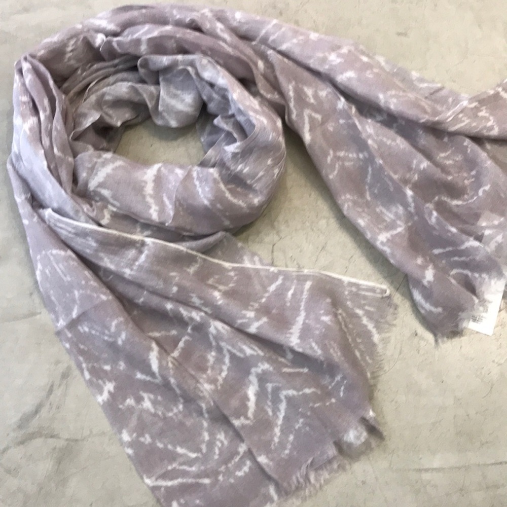 Liebeskind Berlin Scarf Cloud Gray Cotton Silk